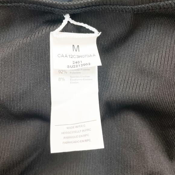 Cupshe Women's Black Onyx Cutout Scoop Neck Bralette & Hipster Bikini Set Medium - Picture 8 of 9